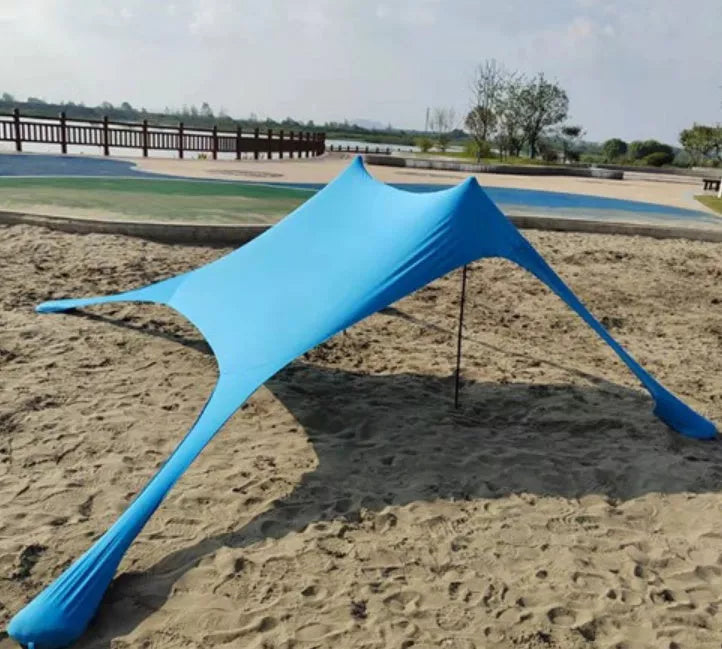 Outdoor Beach Leica Canopy Camping Tent in blue, red, green, and sky blue colors