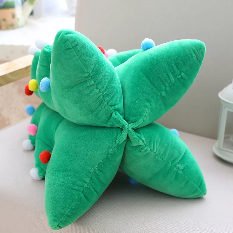 Plush Glowing Music Christmas Tree Pillow in vibrant green with luminous design