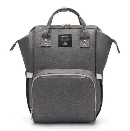 Oxford maternity nappy bag with 16-20L capacity, anti-theft design, bottle area, and multiple colour options