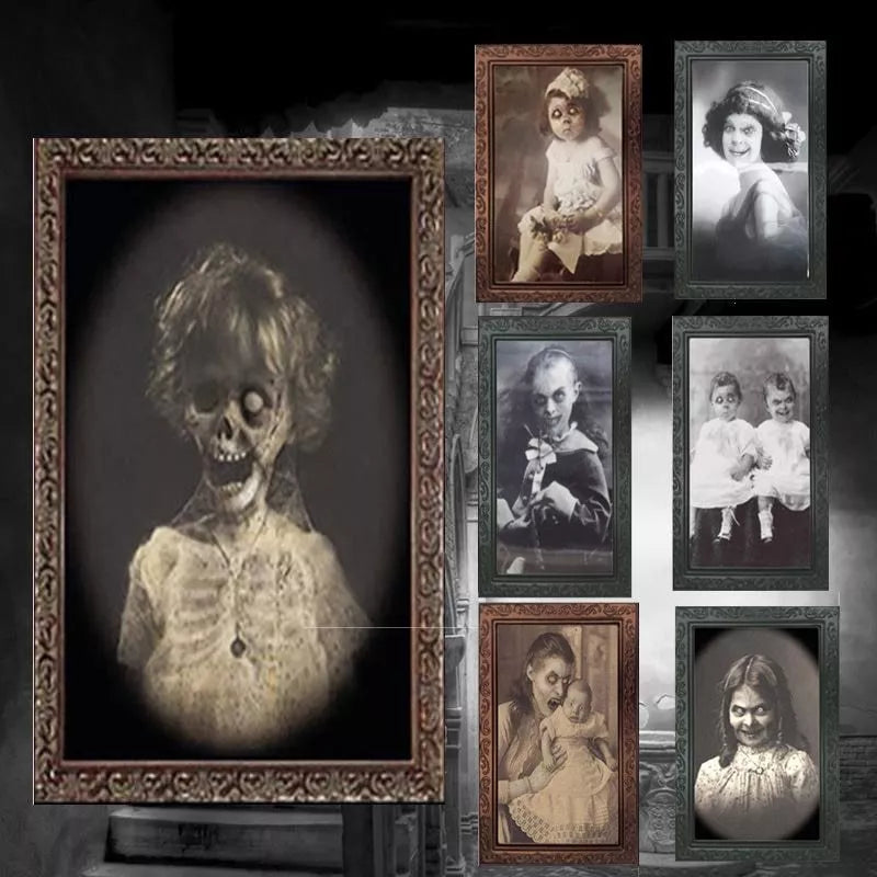 3D People Ghost Festival Changing Photo Frame with visual illusion effect for Halloween