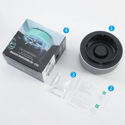 Compact and Powerful Smoke Eliminating Air Purifier Ashtray for Cars - Freshens Driving Experience with Negative Ion Technology