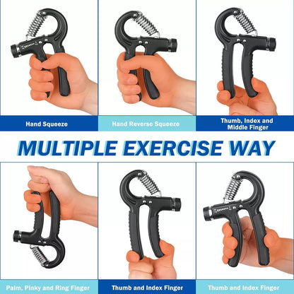 Adjustable Hand-muscle Developer for men with spring grip in various colors