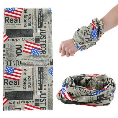 Polyester sports bandana for cycling and sun protection in various patterns