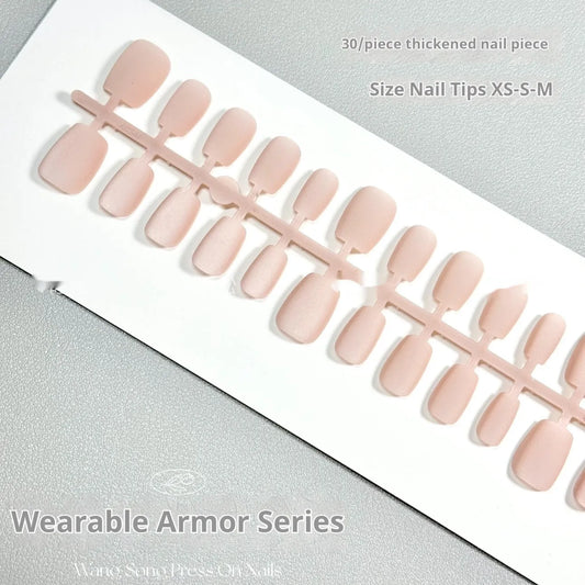 Frosted Velvet Cat's Eye nail set with short ladder sizes XS, S, M and PVC material
