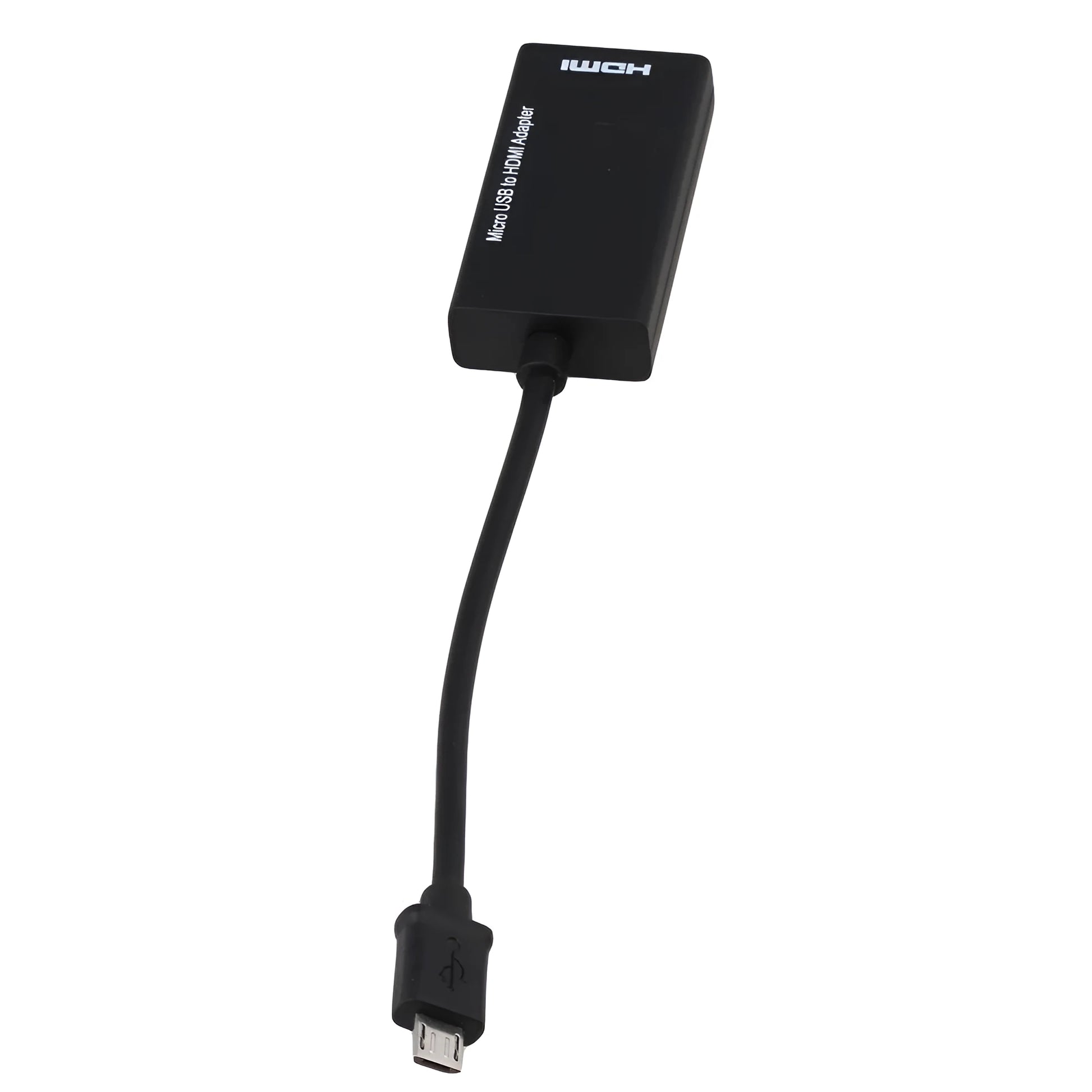 Black HD to HDMI adapter cable for connecting handheld devices to displays