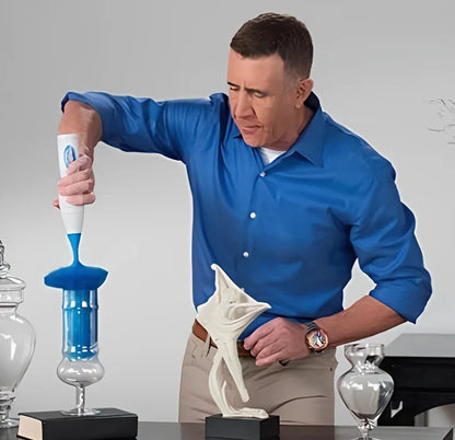 Motorised hand duster with electrostatic bristles cleaning ceiling fan blades