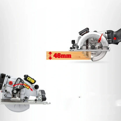 Home WX427 circular saw tool with parallel guide ruler and vacuum adapter on workbench
