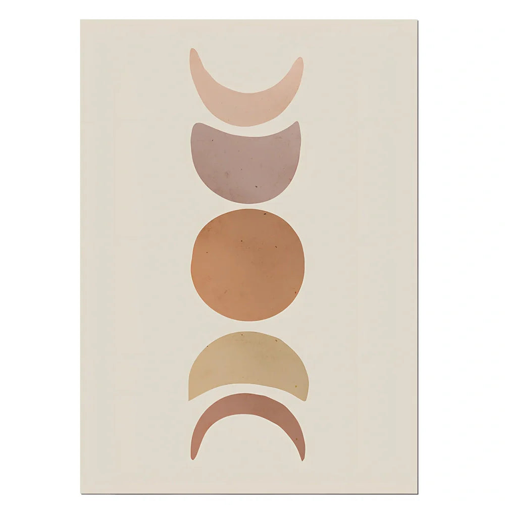 Pink abstract Nordic canvas painting in 30x40cm size with aluminium alloy frame, micro-jet printed for living room display