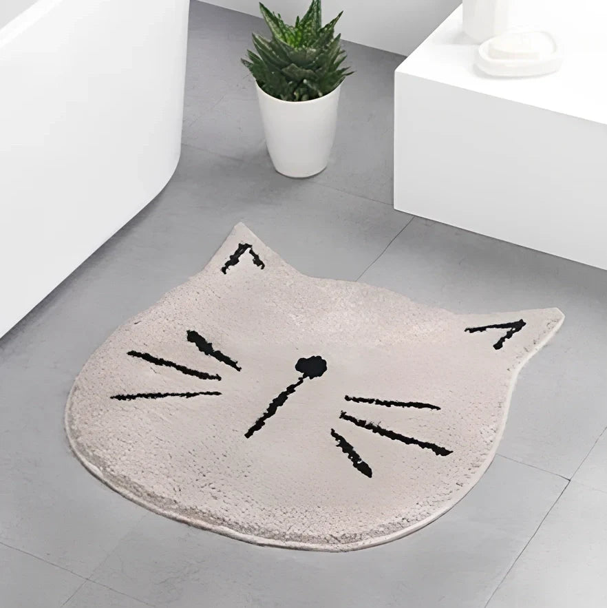 60x60cm cartoon bathroom mat with plant patterns and character designs