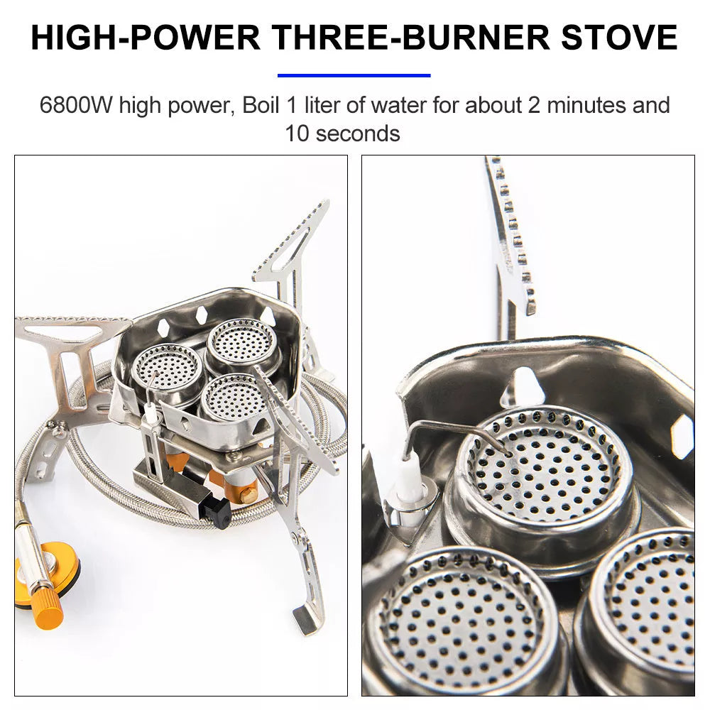 Foldable portable windproof picnic stove for outdoor adventures