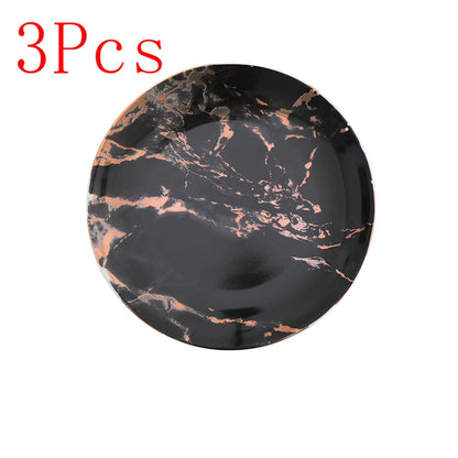 Ceramic Western steak plate with gold accents in 10-inch and 8-inch sizes, multiple colour options