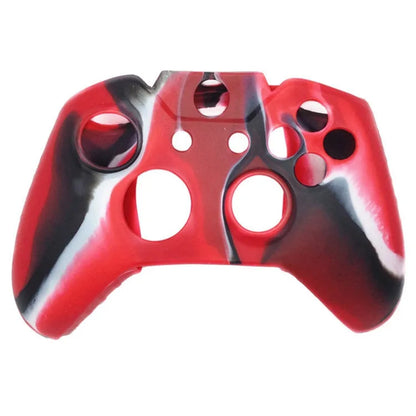 Xbox One controller with soft silicone protective case in blue camouflage colour