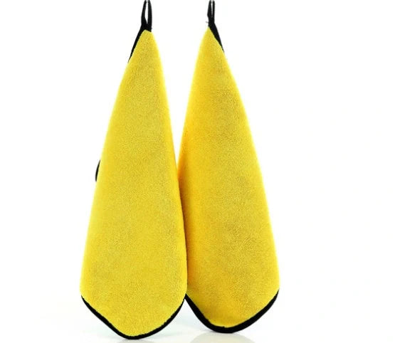 Sunny yellow coral velvet microfiber towel, 30 * 40cm, for quick drying and soft skin care