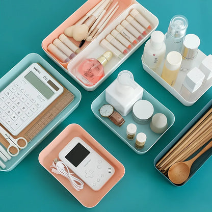 Plastic drawer organiser for underwear storage in multiple sizes and colours