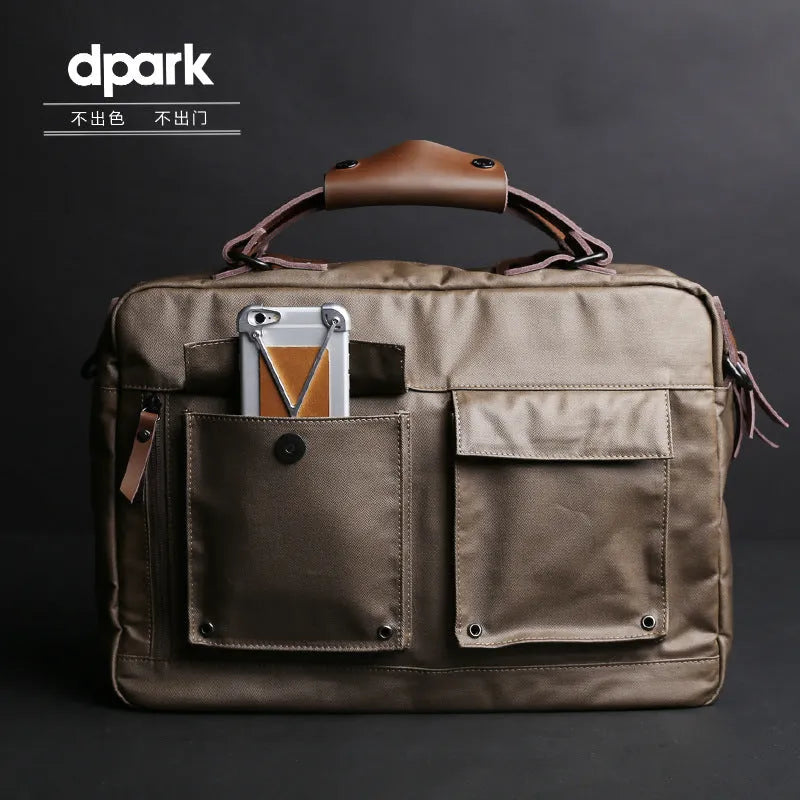 Dpark black single shoulder laptop bag for a 14 or 15 inch Lenovo laptop.