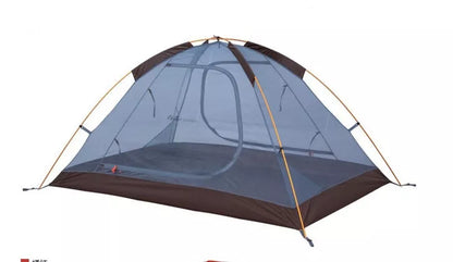 Double aluminum pole rainproof canopy camping climbing tent in green, blue, or orange