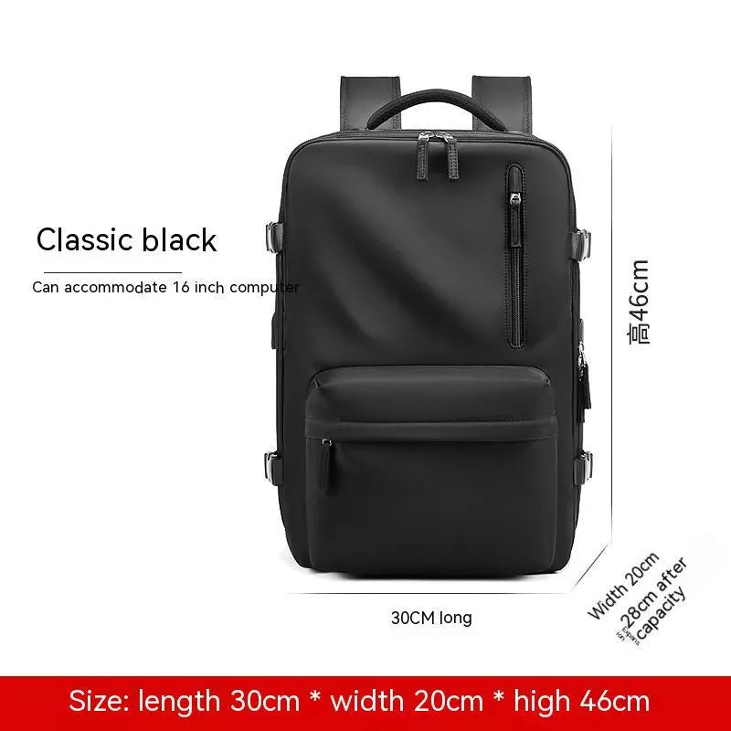 Expansion Backpack with Dry Wet Separation in Light Gray