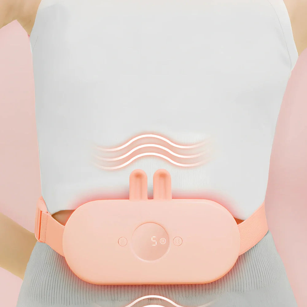 Nuan M32 pink heating belt for menstrual cramps, 176x112x32mm with USB cable and 3-gear control