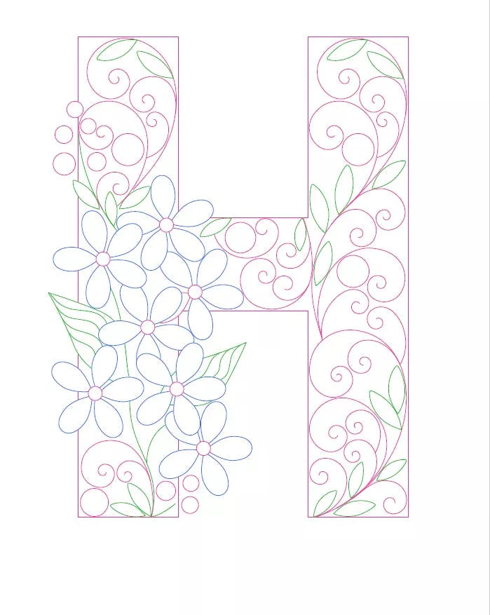 Paper Filigree Painting Kit - Letters for detailed art projects, includes A-Z templates