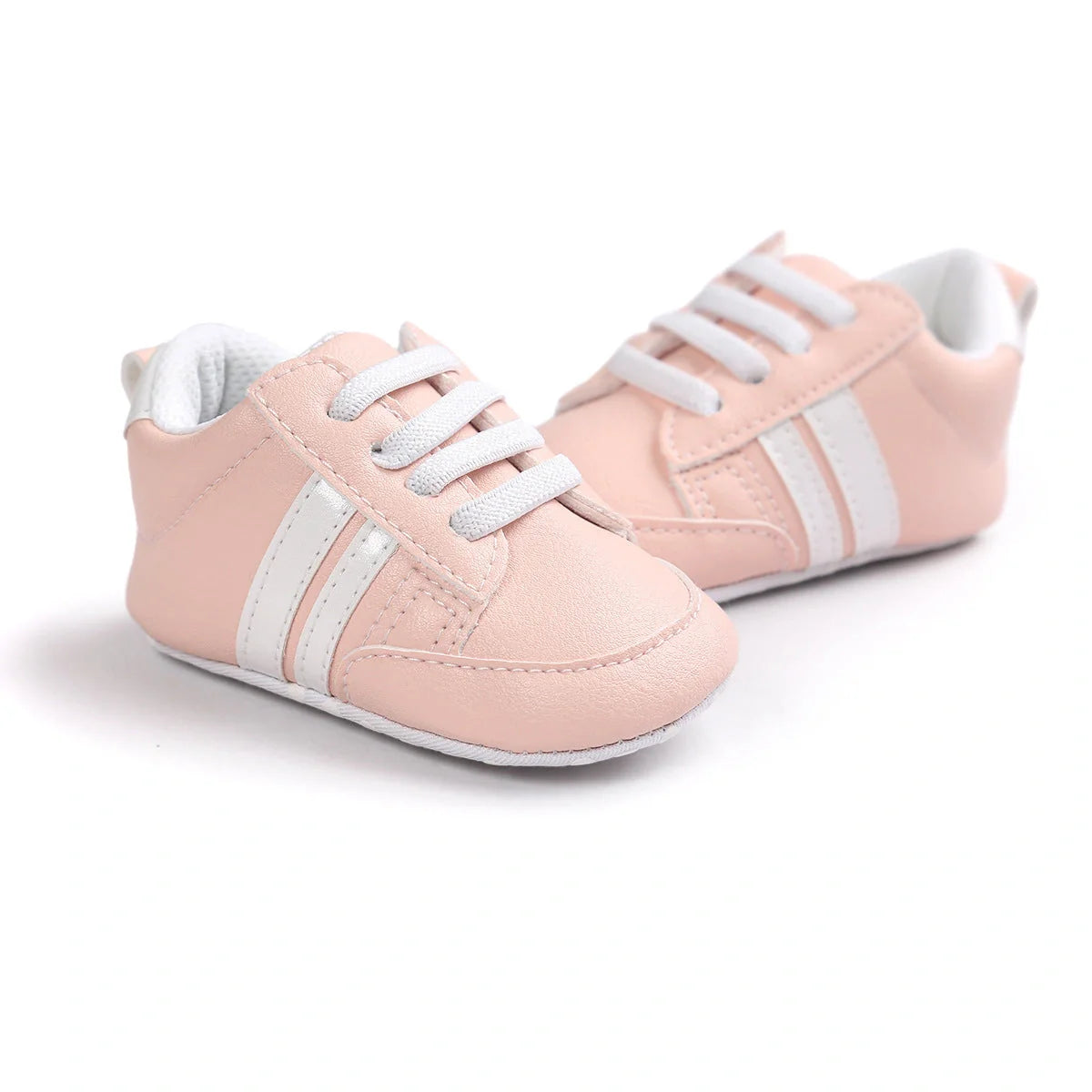 Infant PU leather moccasins with non-slip soles for safe first steps