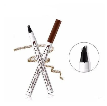 Music Flower Waterproof Eyebrow Pen with four-claw tip for natural-looking eyebrows