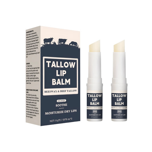 Light Grain Soft Full Lips Beef Fat Lip Balm two-piece set packaging