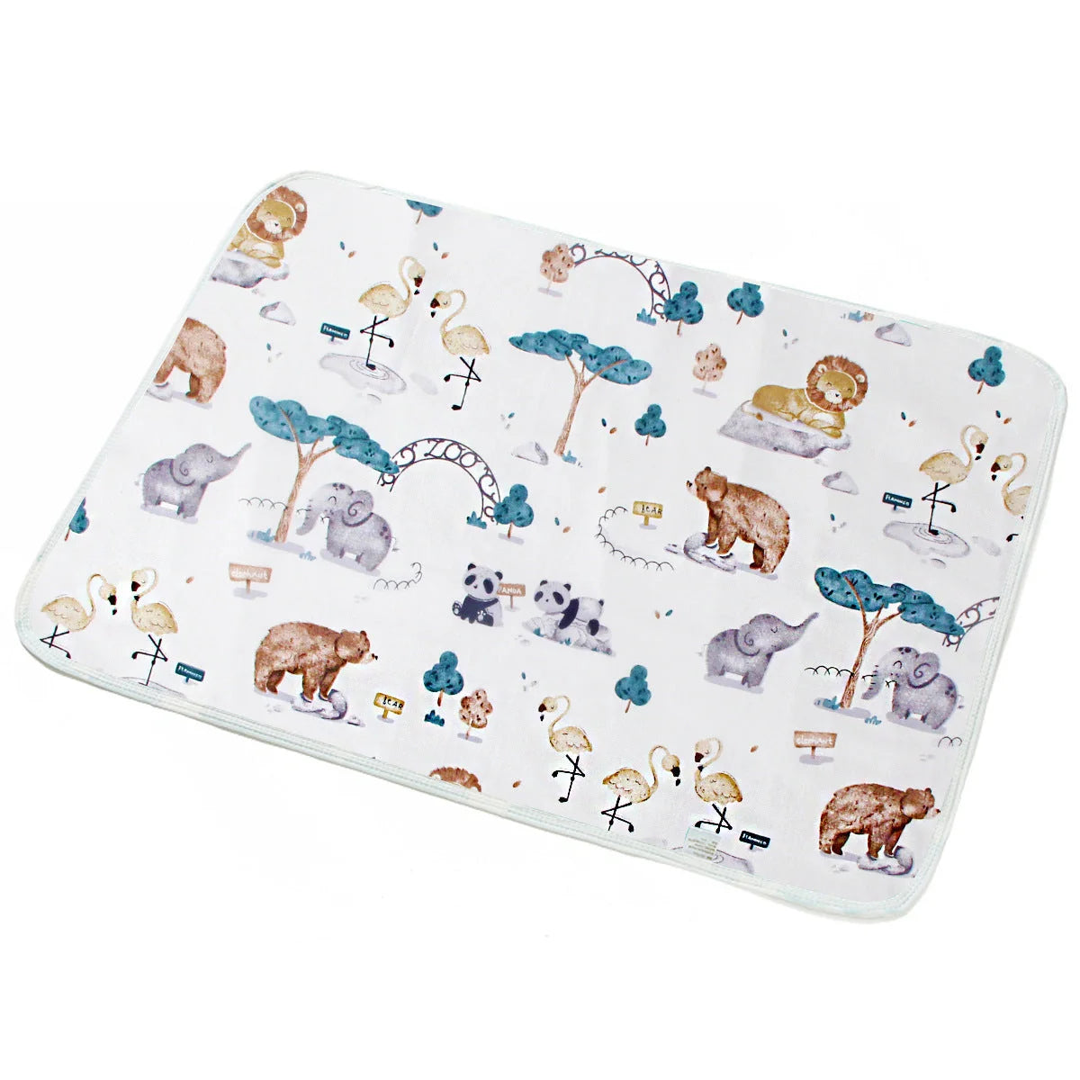 Cotton cartoon waterproof baby changing pad with multiple patterns