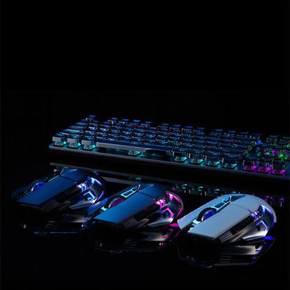 Black silent wireless Bluetooth mouse with 800mAh rechargeable battery and 10m range