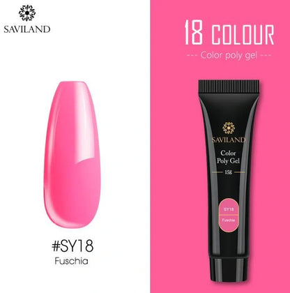 15g colored crystal nail extension glue with UV protection in various colors