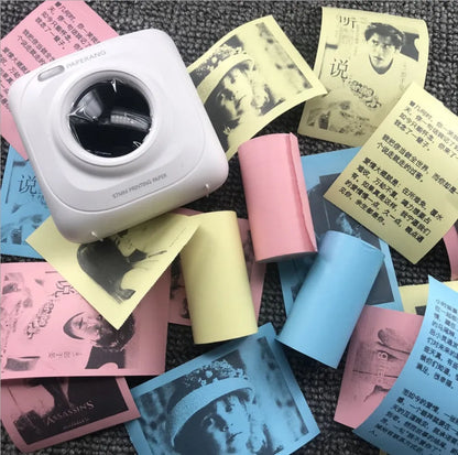 PerPage Mini wireless portable thermal printer paper in Regular, Label and Sticker types, with colour and Q3 or Q6 quantity options.