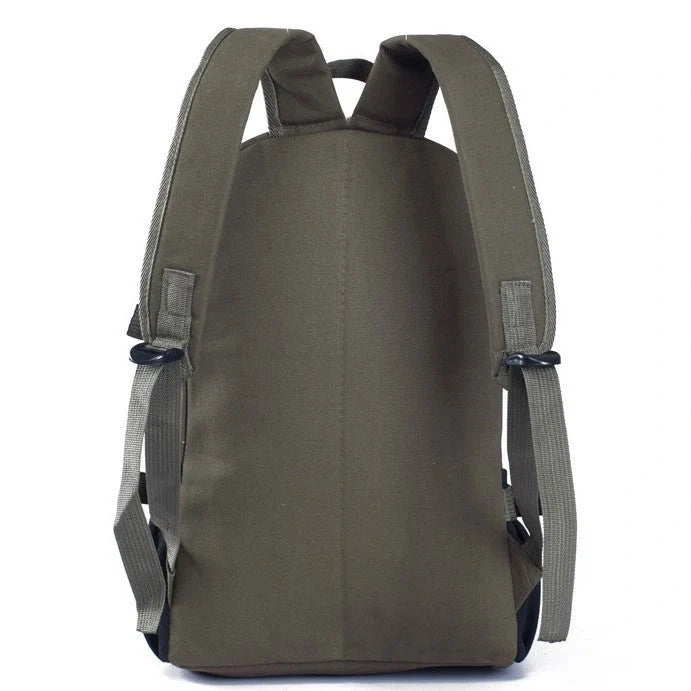 Stylish and durable canvas backpack for men and students, perfect for school, work, or travel.