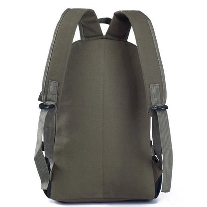 Stylish and durable canvas backpack for men and students, perfect for school, work, or travel.