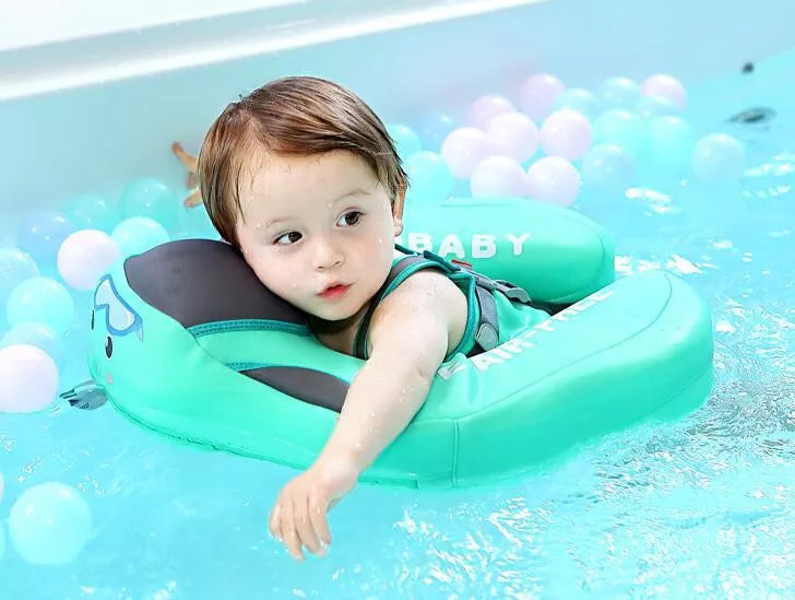 Baby Swimming Ring Floats with UPF 50+ sunshade for safe outdoor swimming