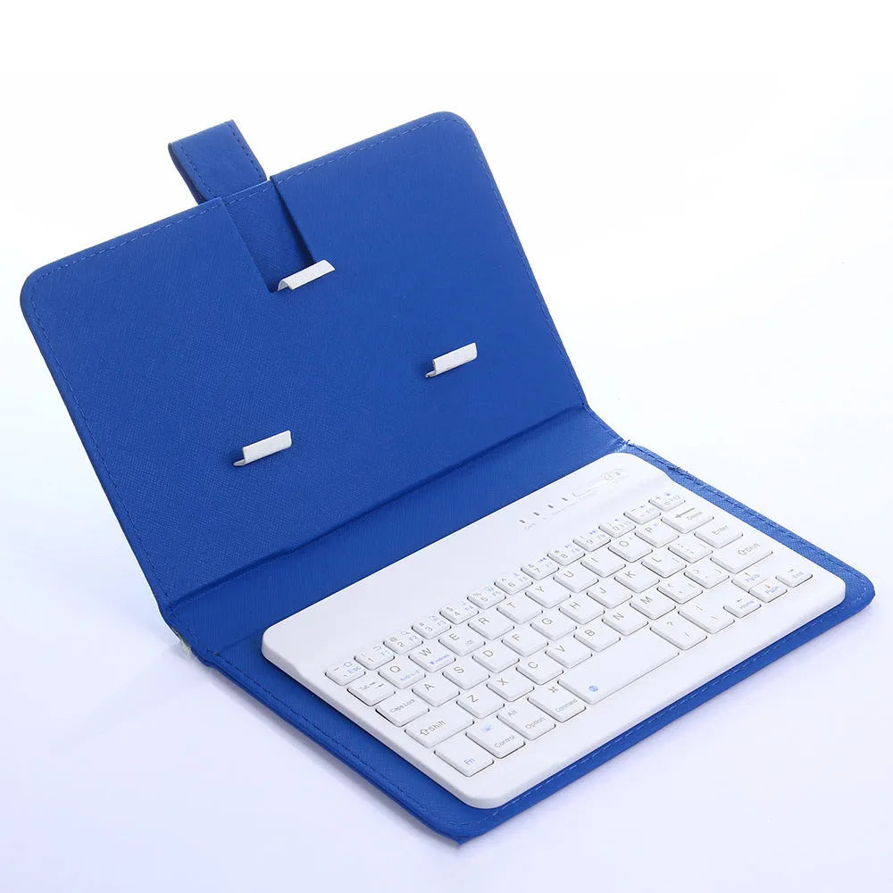 Wireless Bluetooth keyboard protective case showing 25mm slim profile with keyboard integrated