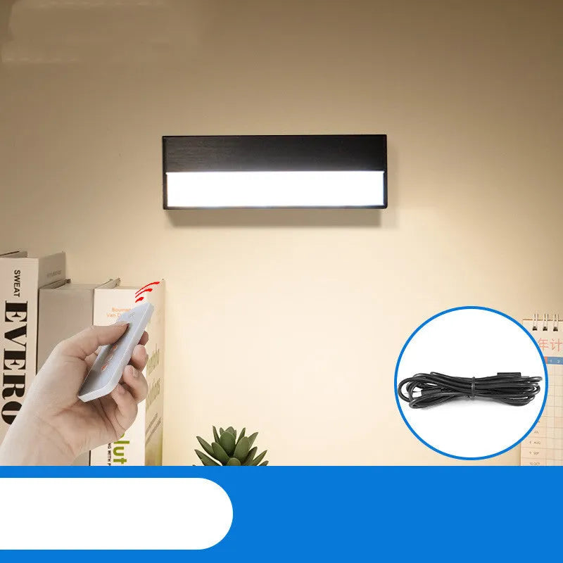 Compact magnetic LED table lamp with stepless dimming and 14.9cm length for desk and home use
