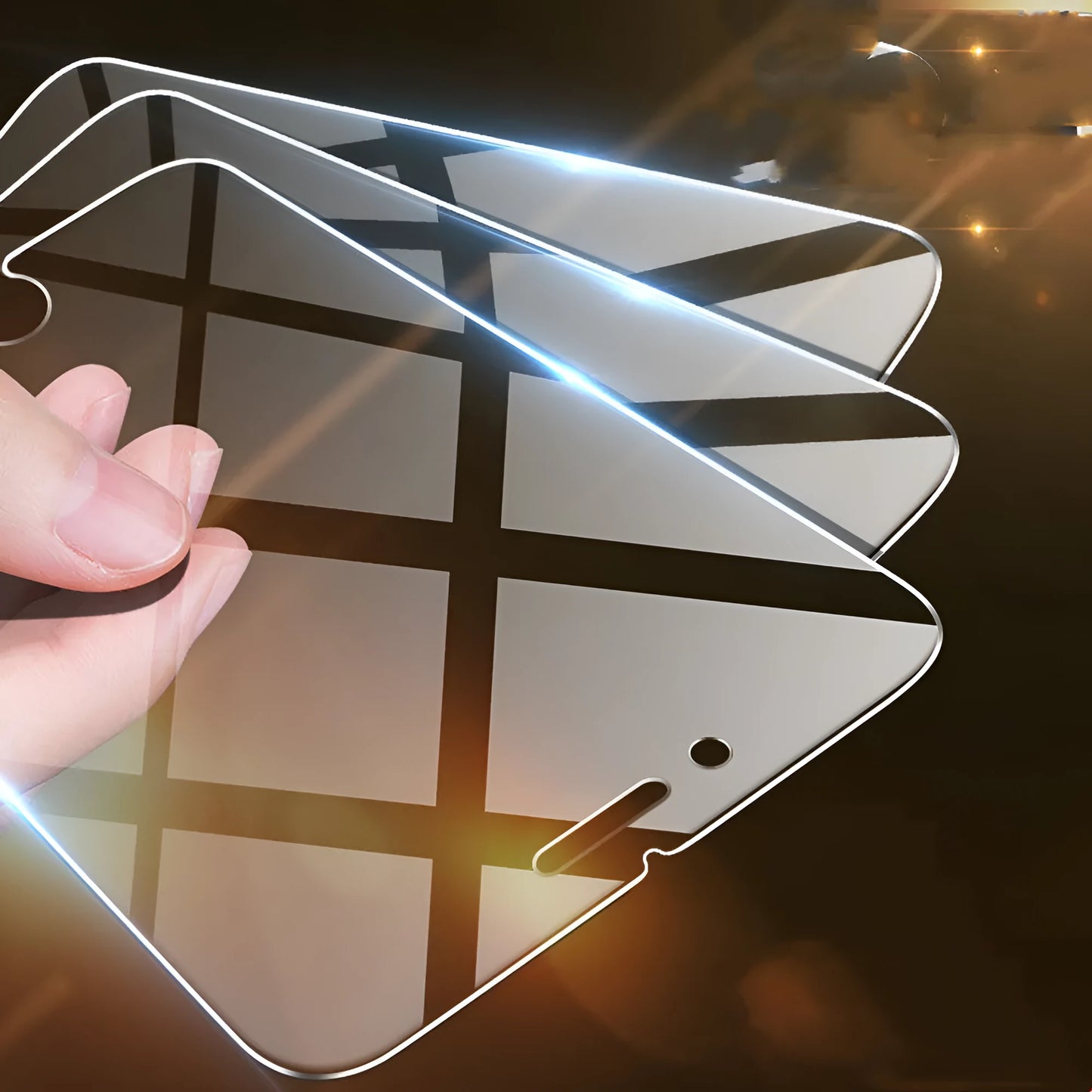 Tempered glass screen protector for iPhone models with anti-fingerprint coating