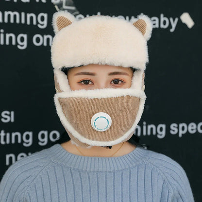 Women's anti-fog Russian trapper hat with earflaps in multiple colors