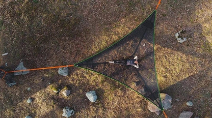 Spacious multi-person hammock with 3-point suspension system, ideal for outdoor adventures and backyard relaxation.