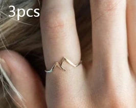 Handcrafted mountain-shaped copper ring with unique design and antibacterial properties