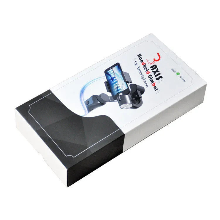 Black 3-axis handheld mobile phone gimbal stabilizer for smartphones under 6.5 inches
