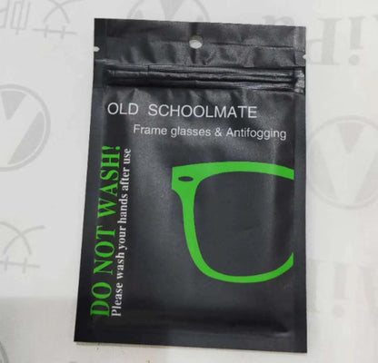 Anti-fog glasses cloth, 15x15cm, black, for clear, scratch-free lens cleaning