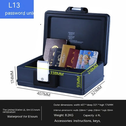 Portable mechanical combination lock password safe for personal valuables storage