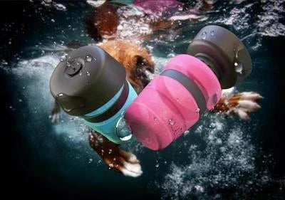 Leakproof foldable dog water bottle with built-in water bowl for convenient hydration on the go