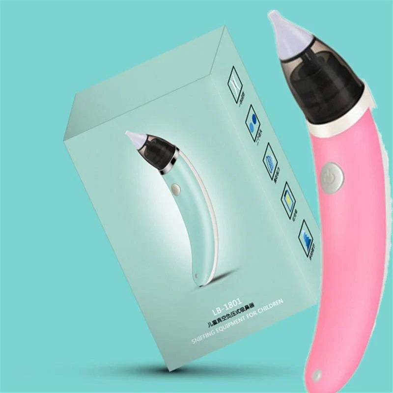 Electric Nasal Aspirator with Adjustable Suction Power and Soft Silicone Tips for Gentle Nasal Clearing in Babies