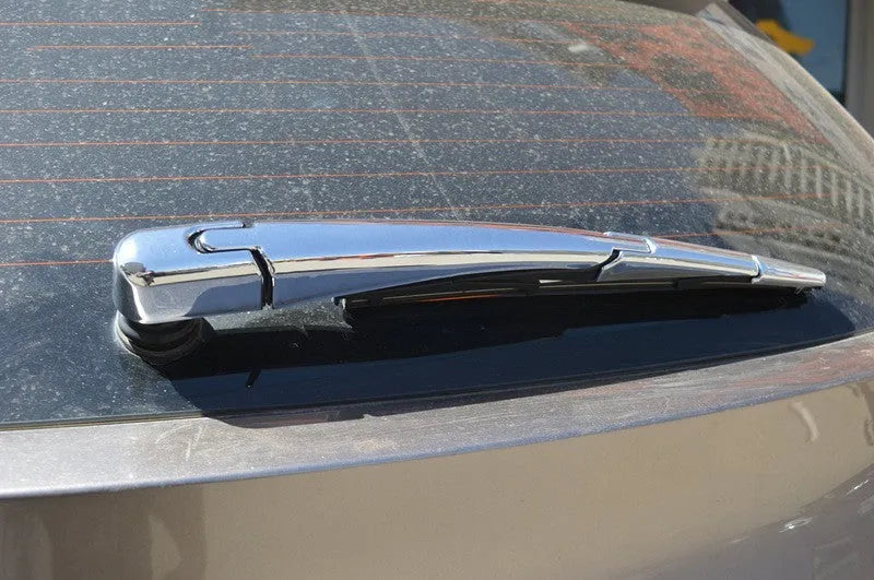 Set of four silvery ABS plastic rear window wiper cover trims for Hyundai 2010 vehicles