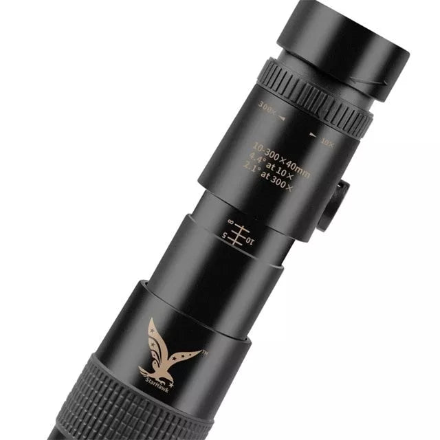 Telescopic Monocular HD Telescope with 10x300 magnification, waterproof and shockproof design