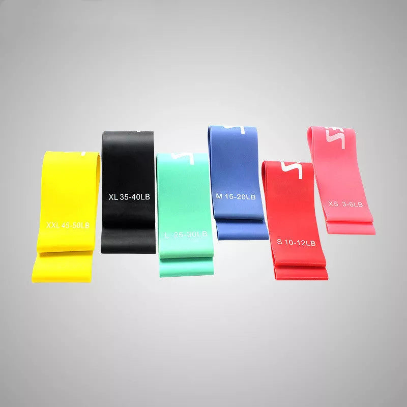 Natural Latex Tension Band in various colors for fitness and strength training