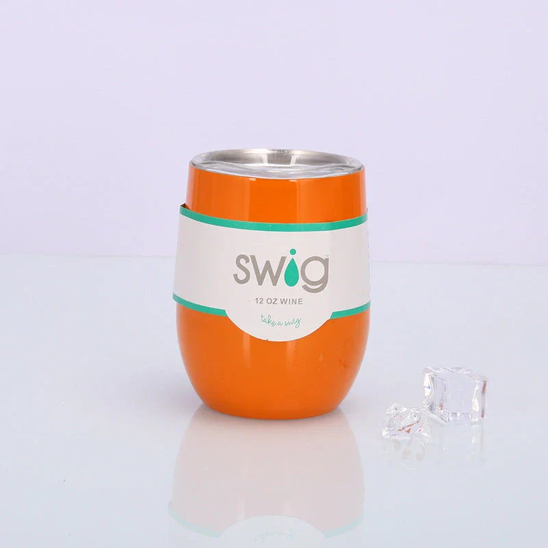 Swig Eggshell Cup - 12oz Stainless Steel Insulated Wine Tumbler with Variety of Color Options