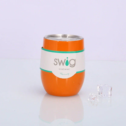 Swig Eggshell Cup - 12oz Stainless Steel Insulated Wine Tumbler with Variety of Color Options