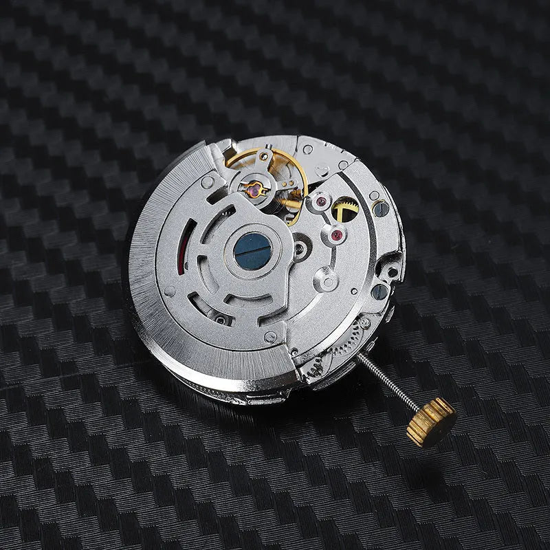 Silver 8215 automatic watch movement replacement with 25mm diameter stainless steel construction